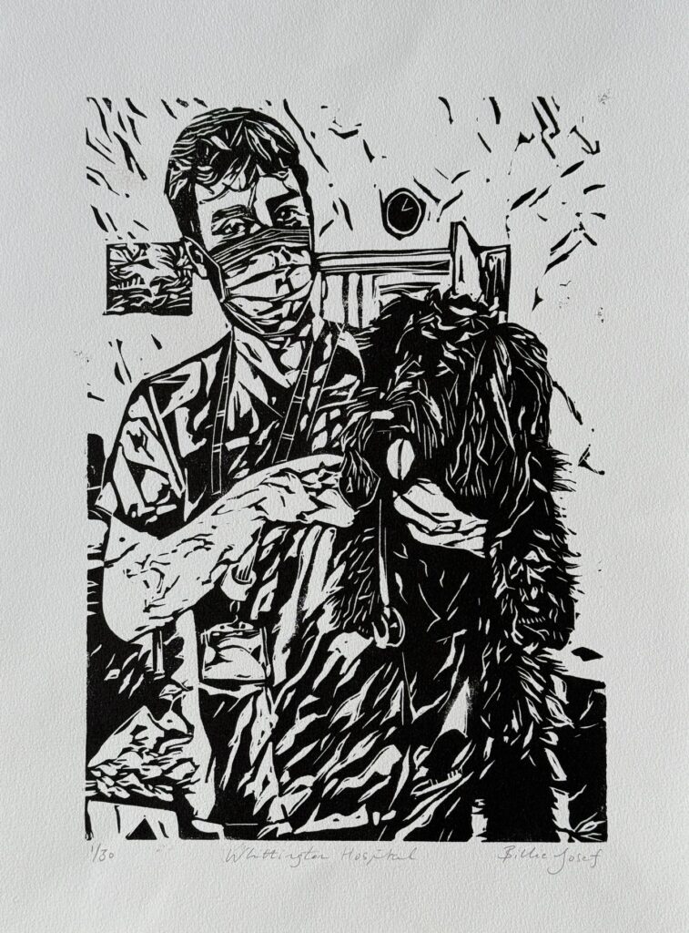 Mildred the cockapoo with her owner